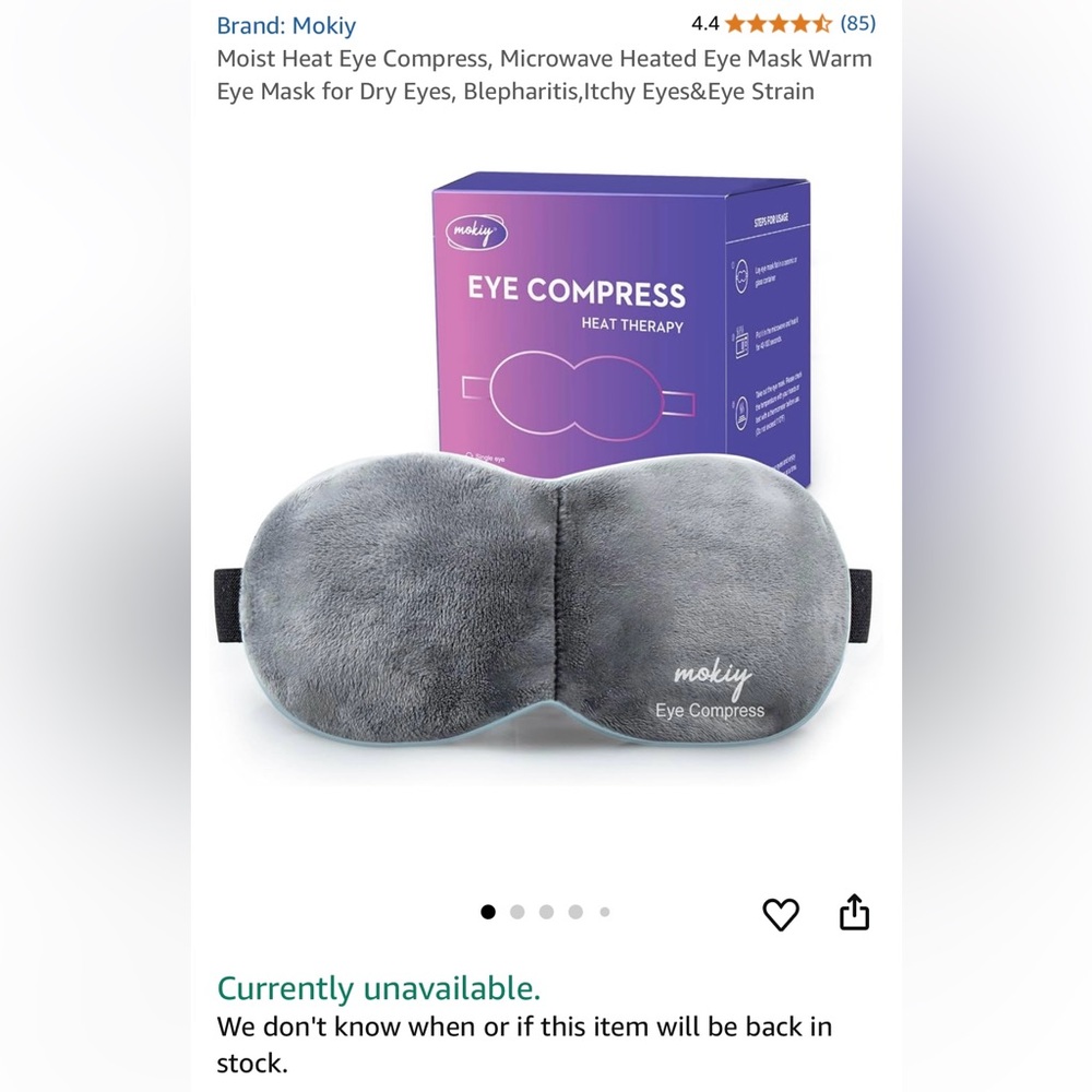 👀 Mokiy Moist Eye Compress Heat Therapy - Picture 1 of 12